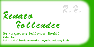 renato hollender business card