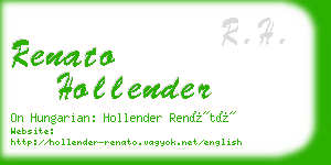 renato hollender business card